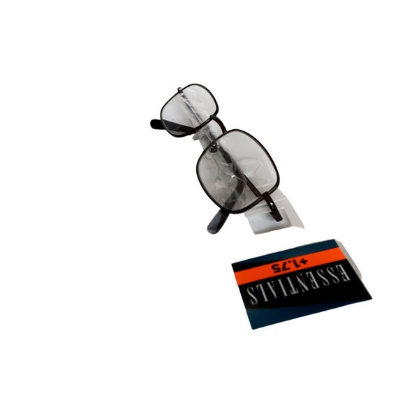 FOSTER GRANT "Jacob" gun metal +1.75  ESSENTIALS READING GLASSES Unisex glasses - Picture 4 of 4